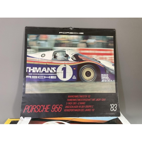 223A - Five 1980s Porsche calendars