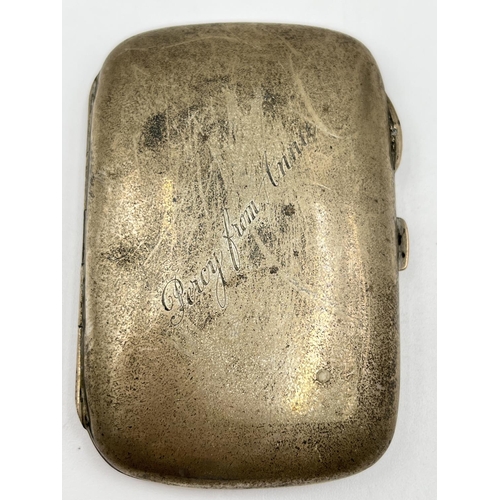 1361 - An Edwardian hallmarked Birmingham silver cigarette case dated 1904 - approx. gross weight 35 grams