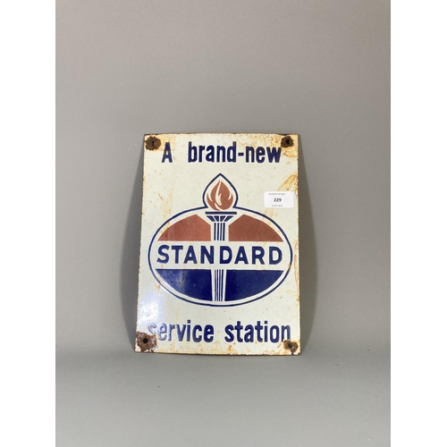 229 - A Standard enamel sign - approx. 28cm high x 20cm wide