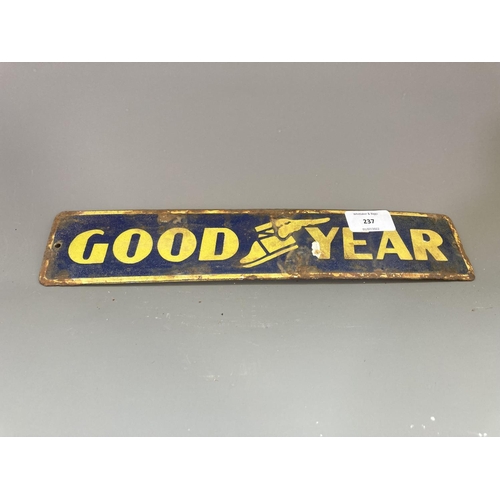 237 - A Good Year enamel sign - approx. 32cm wide x 6.5cm high