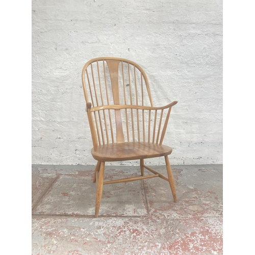 346 - An Ercol blonde elm and beech Chairmakers chair - approx. 102cm high x 58cm wide x 48cm deep