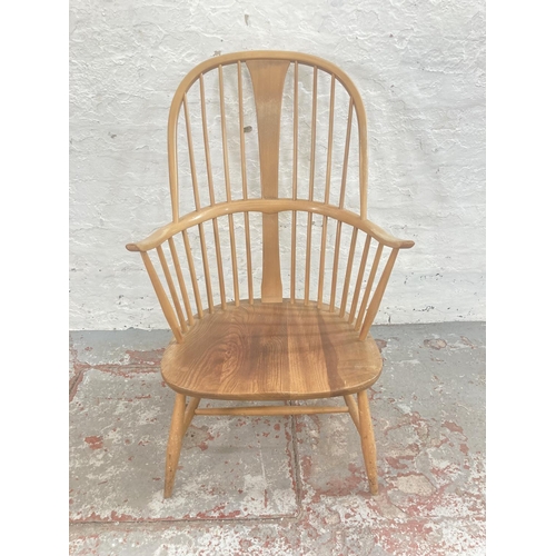 346 - An Ercol blonde elm and beech Chairmakers chair - approx. 102cm high x 58cm wide x 48cm deep