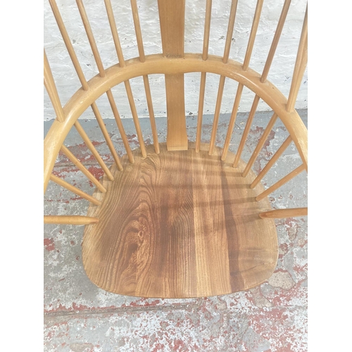 346 - An Ercol blonde elm and beech Chairmakers chair - approx. 102cm high x 58cm wide x 48cm deep