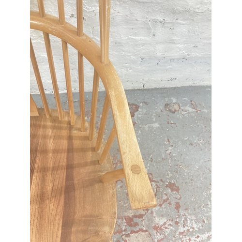 346 - An Ercol blonde elm and beech Chairmakers chair - approx. 102cm high x 58cm wide x 48cm deep