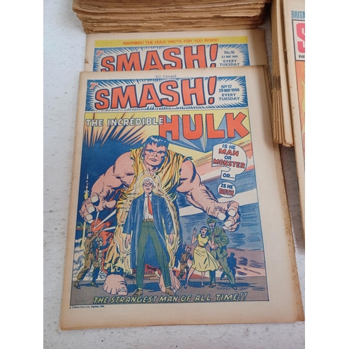 197A - A collection of comics to include 1960s SMASH! Nos. 16-59,70,75,76,106 and 109, SMASH! and POW! inco... 