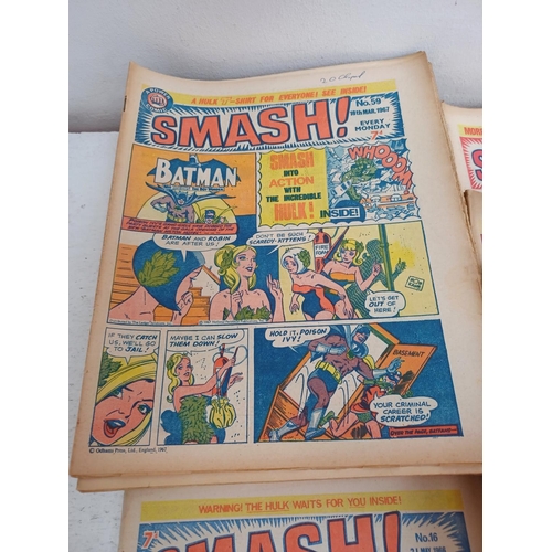 197A - A collection of comics to include 1960s SMASH! Nos. 16-59,70,75,76,106 and 109, SMASH! and POW! inco... 