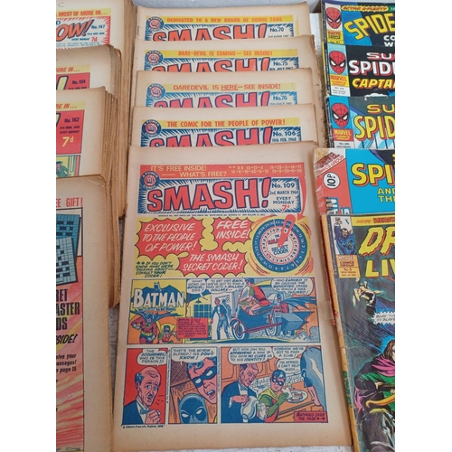 197A - A collection of comics to include 1960s SMASH! Nos. 16-59,70,75,76,106 and 109, SMASH! and POW! inco... 