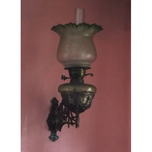 138 - Two pieces of copperware, one 19th century style wall sconce and one Miller Patents Manchester Multi... 