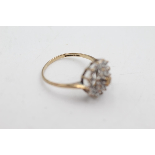 1074 - A 9ct gold diamond dress ring, size M½ - approx. gross weight 2.2 grams