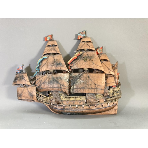 210 - Three 1971 Bossons Fraser Art Copper Collection model ship wall plaques to include Sovereign of the ... 