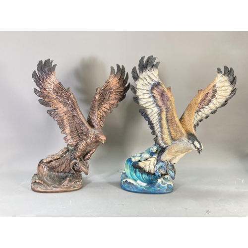 211 - Nine Bossons Fraser Art model birds of prey wall plaques to include American Bald Eagle, Osprey etc.