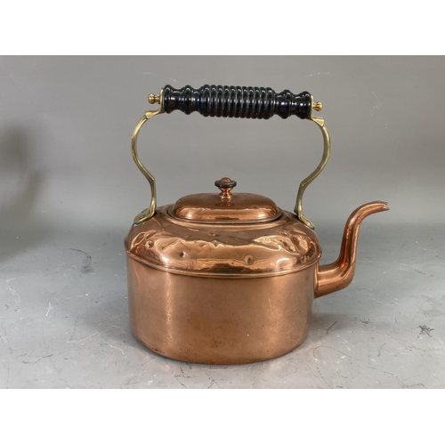 222 - Two 19th century copper kettles, one being Benetfink & Co