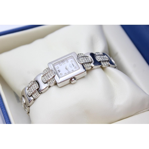 1344 - A boxed Rotary .925 silver quartz women's wristwatch and bracelet set