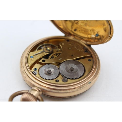 1354 - A vintage Waltham rolled gold open face pocket watch