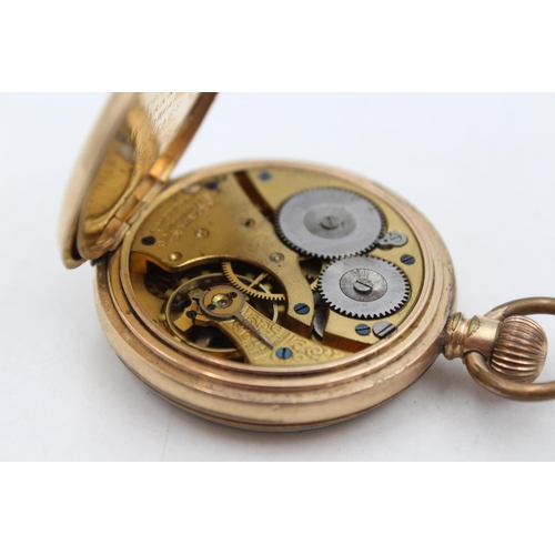 1354 - A vintage Waltham rolled gold open face pocket watch