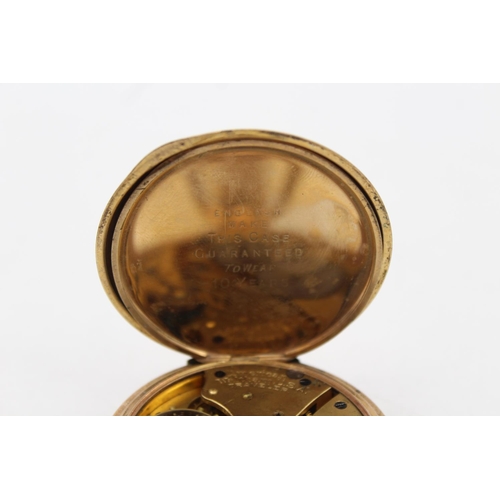 1354 - A vintage Waltham rolled gold open face pocket watch