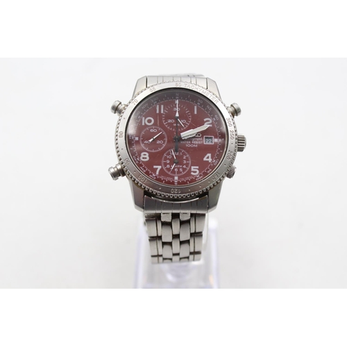 1355 - A Seiko chronograph alarm quartz men's wristwatch - Ref: 7T32 - 7090