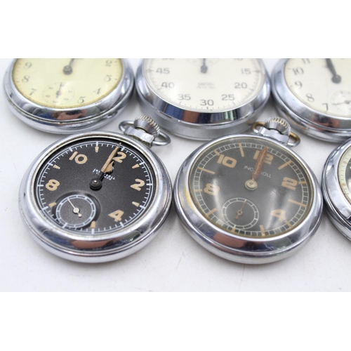 1358 - Six vintage mechanical pocket/stop watches to include Smiths, Ingersoll etc.