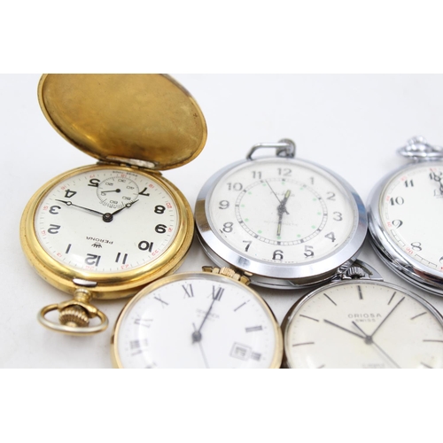 1360 - Eight mechanical men's pocket watches to include Oriosa, Gradus etc.