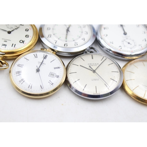 1360 - Eight mechanical men's pocket watches to include Oriosa, Gradus etc.