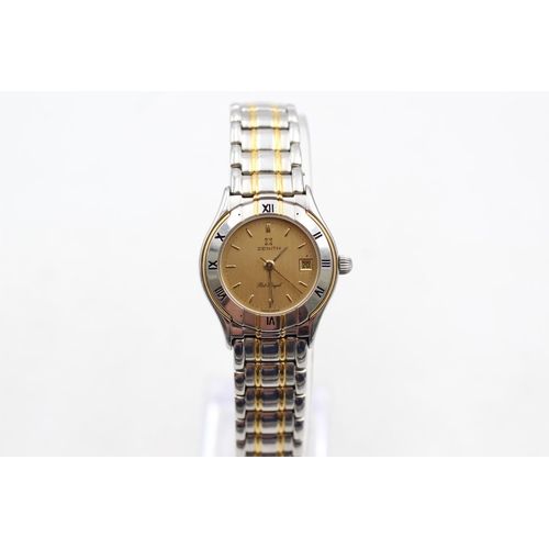 1364 - A vintage Zenith Port Royal two tone quartz ladies wristwatch