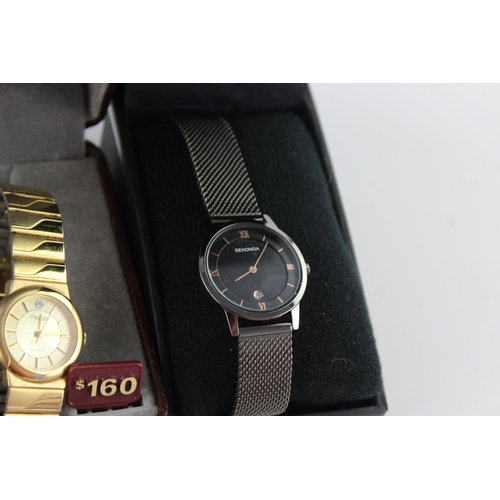 1366 - Six boxed quartz women's wristwatches to include Citizen, Gruen, Ingersoll Gems etc.