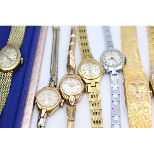 1369 - Twelve vintage women's wristwatches to include Seiko 5, Rotary etc.