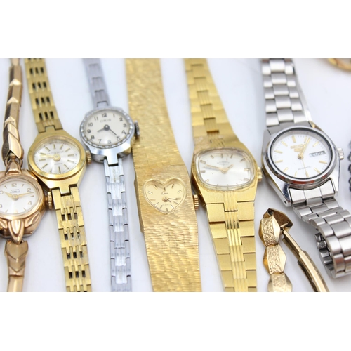 1369 - Twelve vintage women's wristwatches to include Seiko 5, Rotary etc.