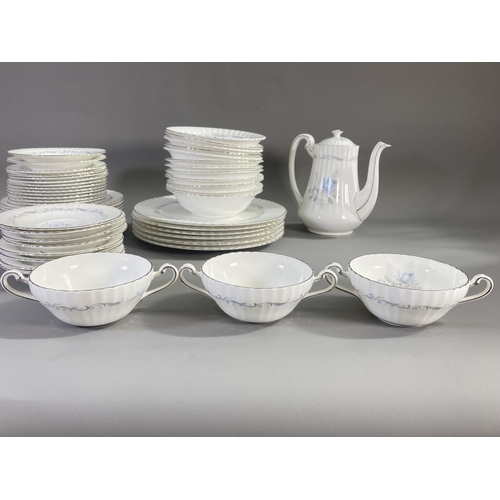 159 - A collection of Paragon Morning Rose china to include coffee pot, three soup bowls,  twelve side pla... 