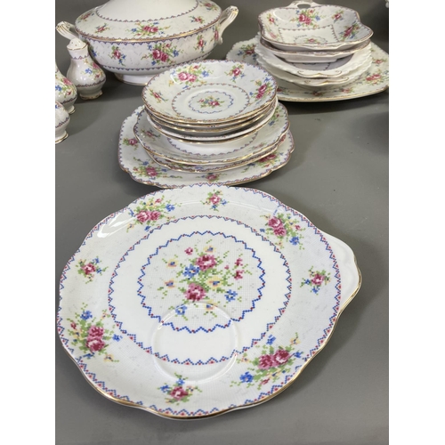 164 - A collection of Royal Albert Petit Point china to include two lidded tureens, sugar bowl, cups etc.