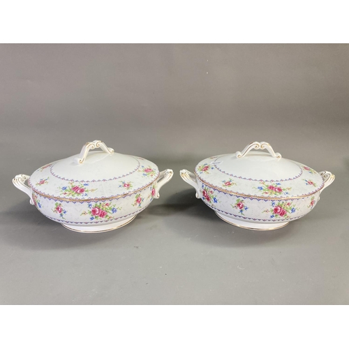 164 - A collection of Royal Albert Petit Point china to include two lidded tureens, sugar bowl, cups etc.