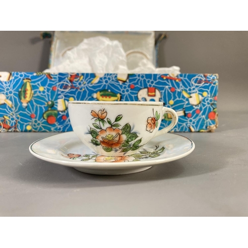 168 - A boxed vintage Foreign porcelain toy tea set