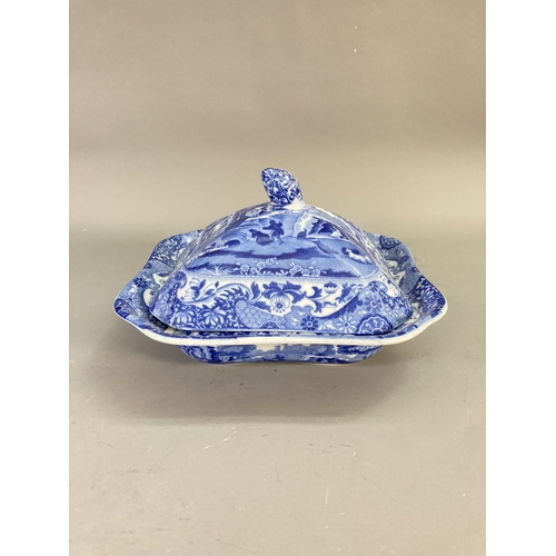 170 - A collection of blue and white china to include Copeland Spode's Italian lidded tureen, six Copeland... 