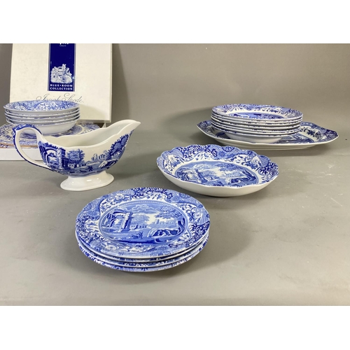 172 - A collection of Spode Italian china to include sauceboat and stand, egg cups, side plates etc.