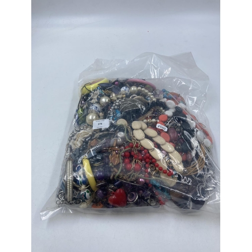 274 - A large collection of assorted costume jewellery - approx. gross weight 3.95kg