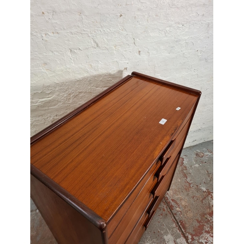 106 - A White & Newton teak chest of five drawers - approx. 102cm high x 81cm wide x 42cm deep
