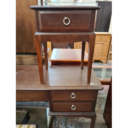 69 - Three pieces of Stag Minstrel mahogany furniture, two bedside cabinets - approx. 58cm high x 44cm wi... 