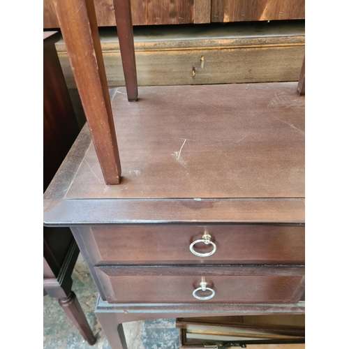 69 - Three pieces of Stag Minstrel mahogany furniture, two bedside cabinets - approx. 58cm high x 44cm wi... 