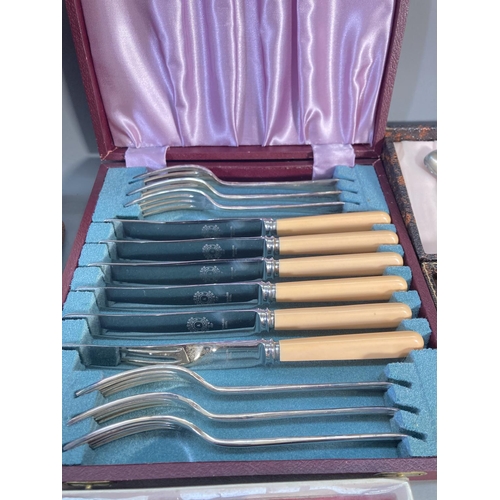 226 - Four boxes of mid 20th century EPNS cutlery