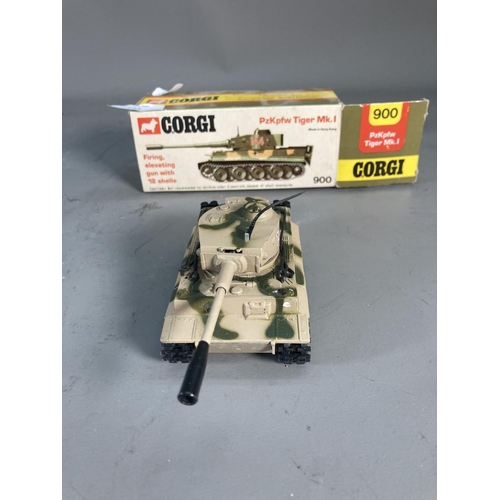 249 - A boxed vintage Corgi 900 PzKpfw Tiger Mk.I diecast scale model