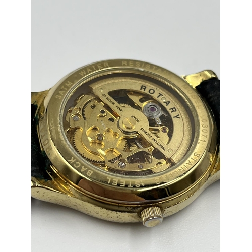 1389 - A Rotary automatic skeleton 37mm men's wristwatch - model 03071