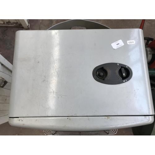 686 - A Bullfinch Simba RD-4200 gas heater with Calor gas bottle