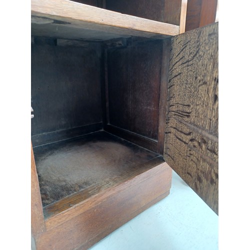 93A - Two Art Deco oak bedside cabinets