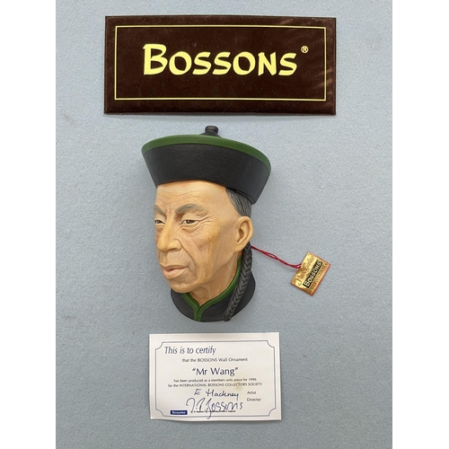 114 - A boxed Bossons Mr Wang International Bossons Collectors Society members only hand painted chalkware... 