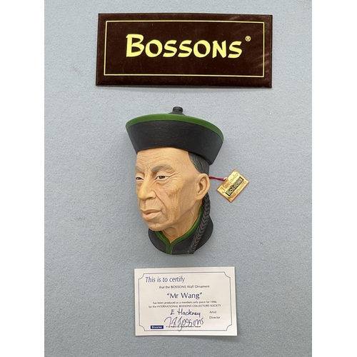 113 - A boxed Bossons Mr Wang International Bossons Collectors Society members only hand painted chalkware... 