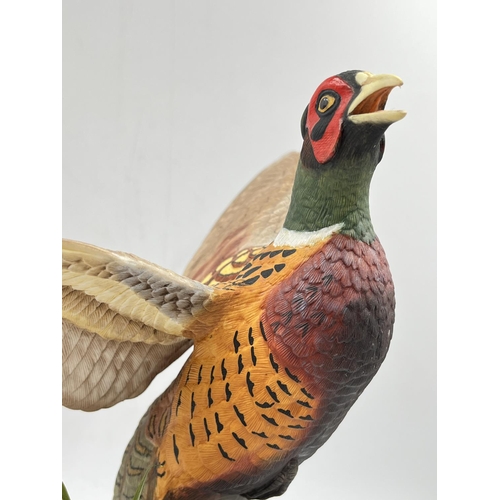 9 - A Franklin Mint The Ring-Necked Pheasant hand painted fine porcelain figurine by A. J. Rudisill - ap... 