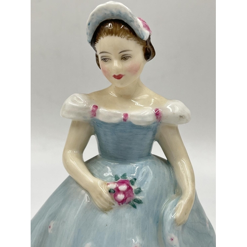 29 - Three Royal Doulton figurines comprising Dianna HN 3266, The Bridesmaid HN 2196 and Fair Lady HN 219... 