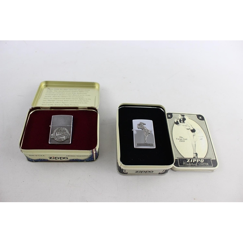 1334 - Two boxed Zippo cigarette lighters, one 60th Anniversary 1932-1992 and one 1935 Varga Girl