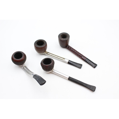 1336 - Four assorted vintage estate smoking pipes to include Falcon, Alco, Rocket etc.