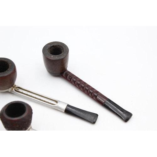 1336 - Four assorted vintage estate smoking pipes to include Falcon, Alco, Rocket etc.